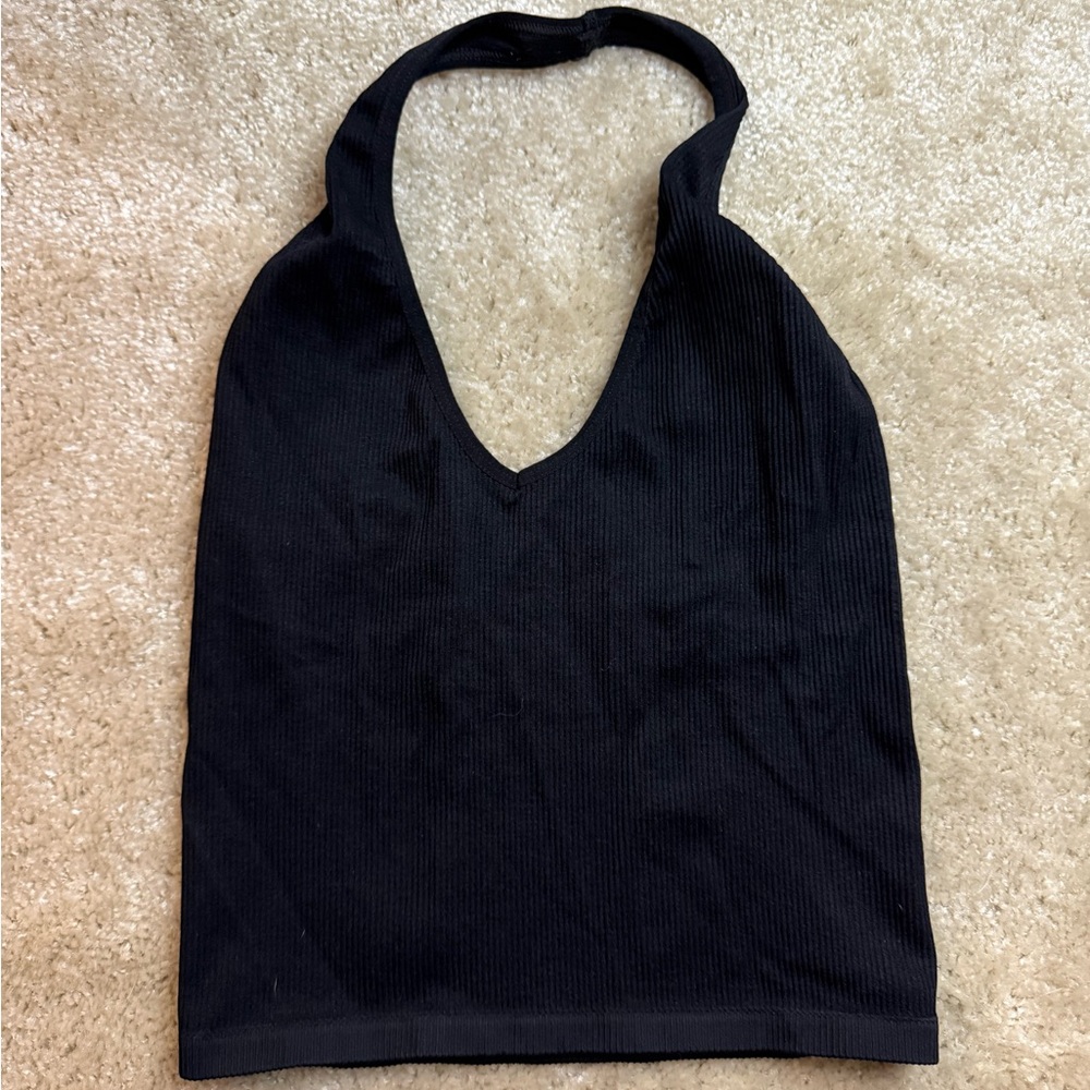 Black Halter Neck Top